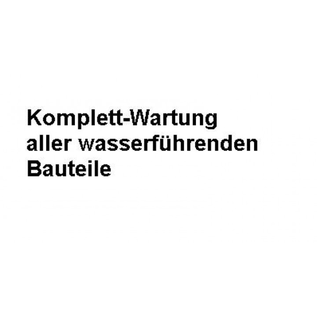 Wartung für Osmosewasser